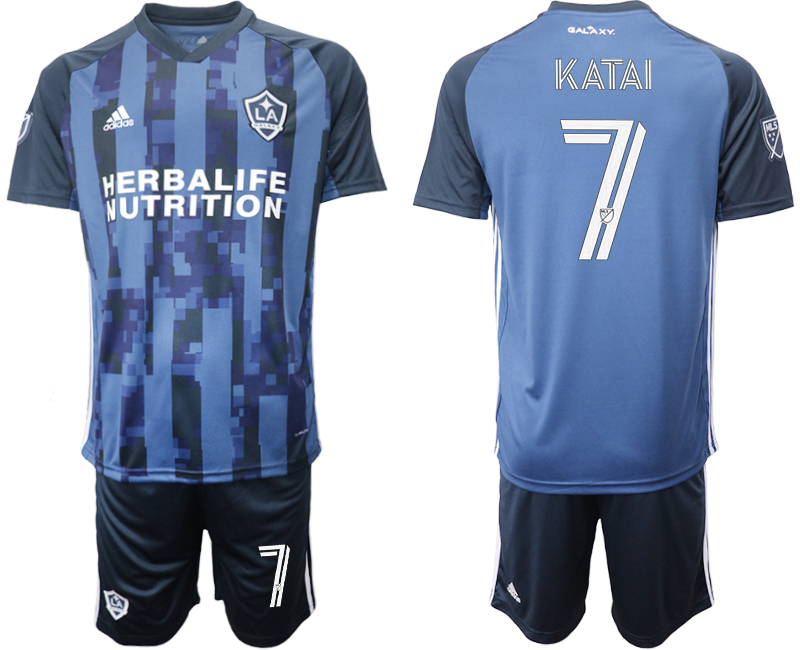 Men 2020-2021 club Los Angeles Galaxy away #7 blue Soccer Jerseys->los angeles galaxy jersey->Soccer Club Jersey